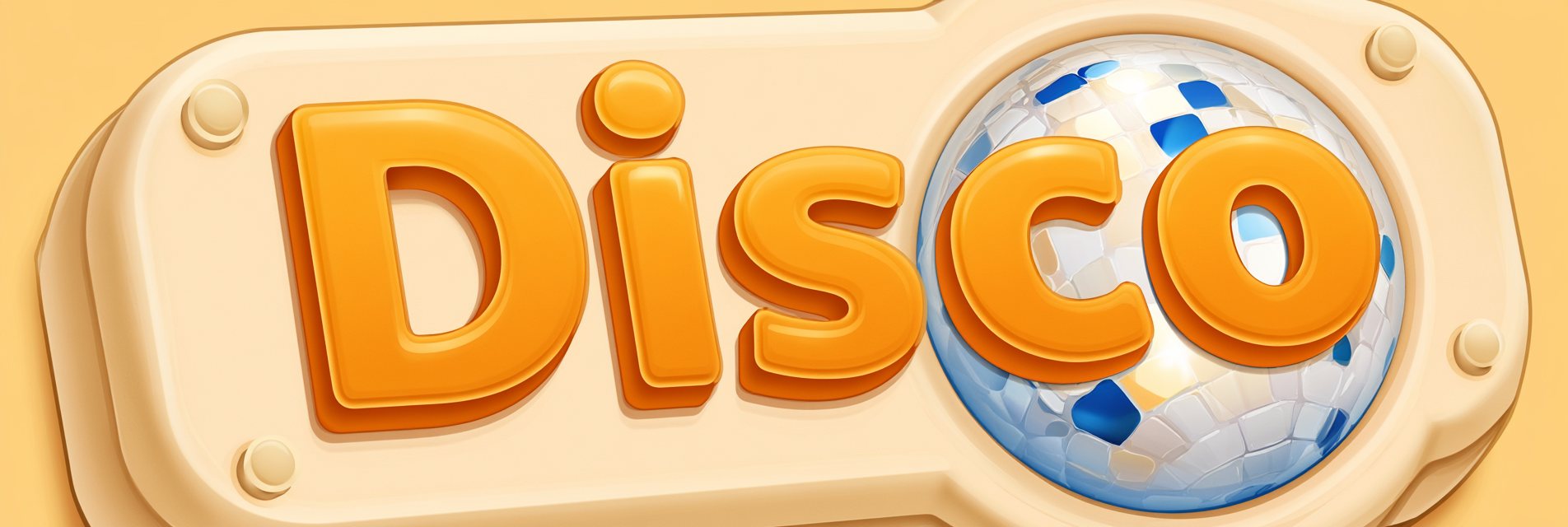 Colourful disco ball